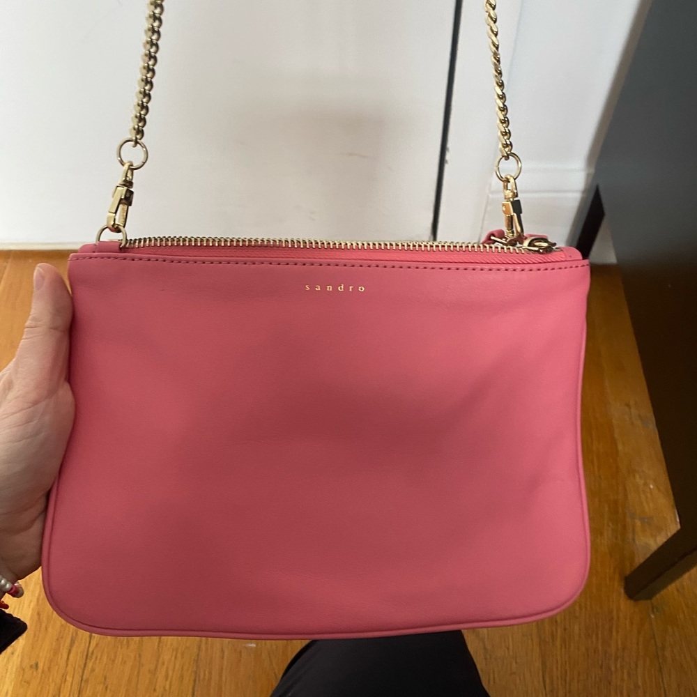 Sandro pink leather bag